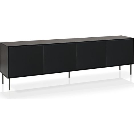 Buffet 4 portes MAUI-S noir (1/3)
