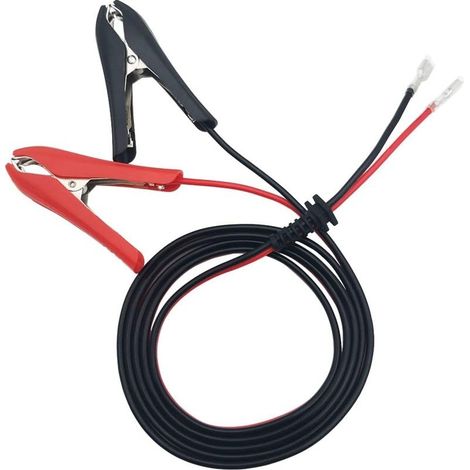 Cable Batterie 12v Cable de Pinces Crocodiles de Puissance de Pince de Batterie de Voiture et borne de cablage à tête Unique(1,8 M, 18AWG) (1/5)