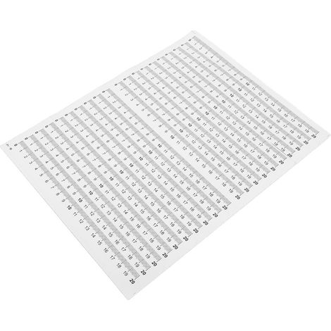 20 Pièces Étiquettes Adhésives Blanches Autocollantes Faciles à Lire en Pvc Plastique, Règle Adhésive Métrique pour Mesure Précise et Utilisation Polyvalente (1/5)