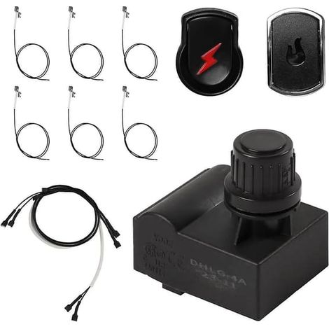 Kit d'allumage pour barbecues à gaz Charbroil, module d'allumage de remplacement à 4 prises avec câbles et 2 boutons-poussoirs (1/5)