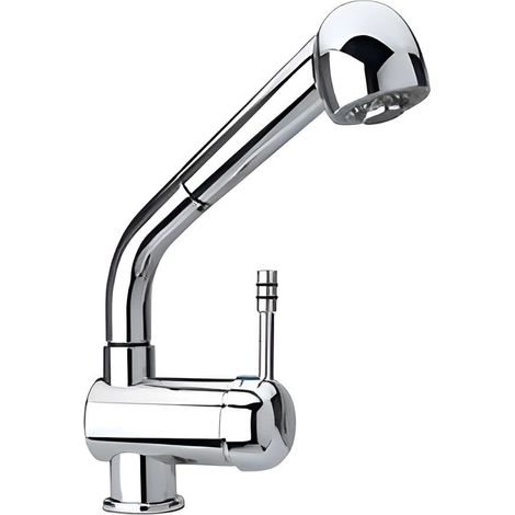 Miscelatore monoforo lavello doccia estraibile Paini 64CR566 cromato H23.25xL20.2