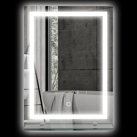 Bathroom mirror with Touch Switch, 3 light colours, 50x70 cm (1/5)