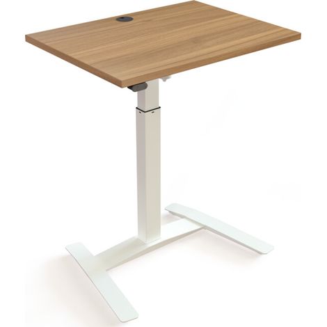 STIER Bureau debout électrique réglable en hauteur 501-9 80 x 60 cm Noyer blanc mélangé 72-120 cm (1/3)