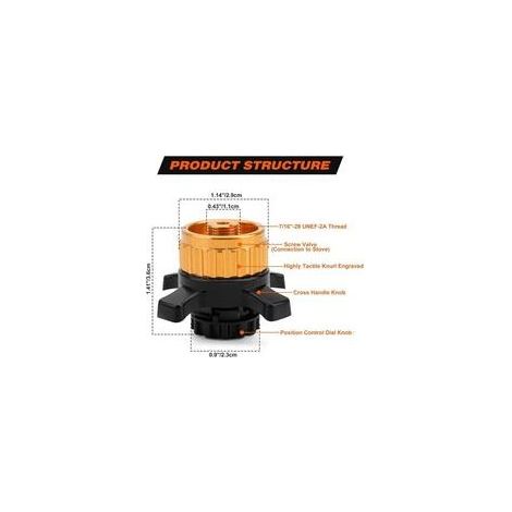 Adaptateur de Cartouche de Gaz, Adaptateur Bouteille pour Cartouches de Gaz Easy-Click/CV Passage de la Fermeture à Baïonnette au Raccord Fileté 7/16\ (1/4)