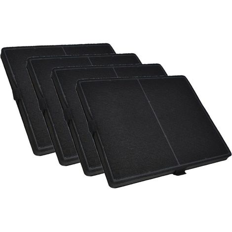 AllSpares Koolstoffilter (4st.) voor Afzuigkappen geschikt voor Miele DKF17-1, 7932330 (283x240x17mm) (1/5)