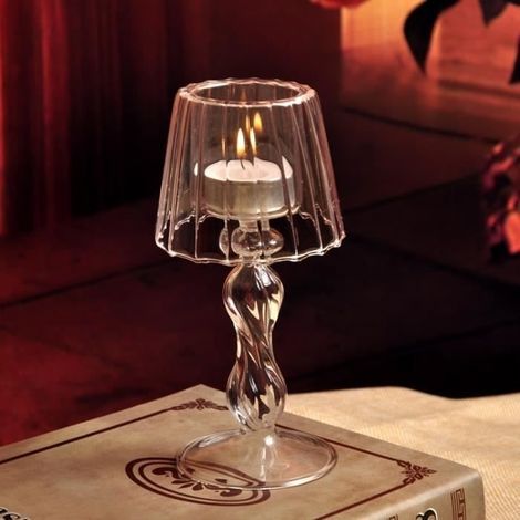 Candle Holder, Crystal Glass Candle Holder, Candle Decoration, Crystal Candle Holders, Wedding Centerpieces - Twisted Flowers Type (1/4)
