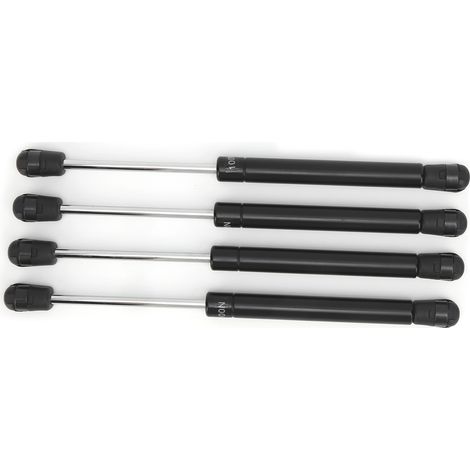 4 vérins à gaz avec amortisseurs de vibrations, 100 N / 22,5 lb, en acier noir, pour caravanes et remorques. (1/5)