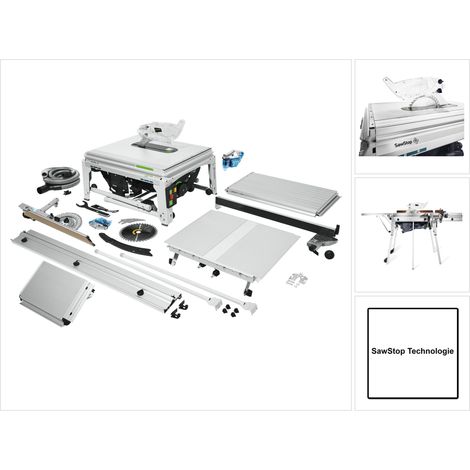 Festool TKS 80 EBS Set Tischkreissäge 2200 Watt 254 mm ( 575828 ) + 1x KT-TKS 80 Patrone ( 575851 ) SawStop Technologie