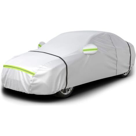 Waterproof Car Cover, Side Opening for Cabin, Breathable Cotton Lining, Anti-UV Snow Dust for Sedan 460x180x150cm (1/5)