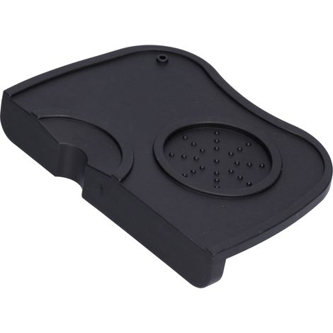 Tapis de tasseur à café en silicone antidérapant avec support de tassage d'angle pour machine à café. (1/5)