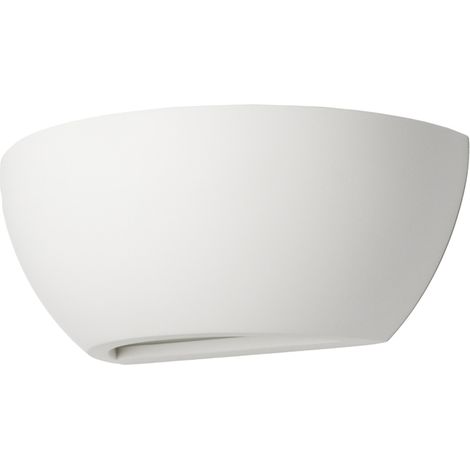 Litecraft Lui Wall Washer Light Curved Plaster Indoor E14 Fitting - White (1/5)