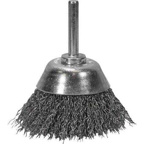 Faithfull 3107506130 Wire Cup Brush 75mm x 6mm Shank, 0.30mm Wire FAIWBS75