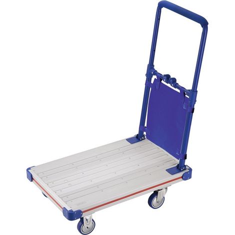 Área de carga del carro con plataforma L705xW440mm STA Trgf.200kg, ruedas y soportes plegables