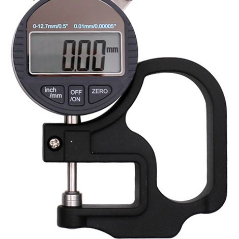 Digitales Dickenmessgerät 0–12,7 mm, Messmikrometer für Papier und Folie, Genauigkeit 0,01 mm, Prüfwerkzeug (1/3)