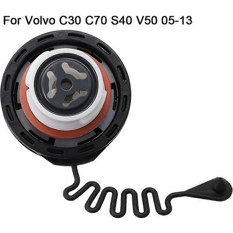 Bouchon de réservoir d'essence gris foncé pour véhicule (1 pièce), cache intérieur de réservoir (réf. 31261589), ABS gris foncé, compatible Volvo C30/C70 S40 V50 (2005-2013). (1/5)