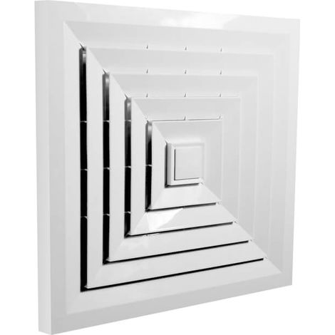 IluminaShop - Extractor para Oficinas Cocinas Banos 60X60 cm 50W 100Ø con Compuerta Antirretorno 650 m3/hora (1/3)
