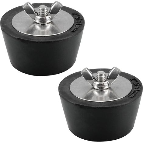 2Pcs Bouchon Hivernage Piscine Diamètre 51mm Bouchon d'hivernage avec Boulons en Acier Inoxydable Produit Hivernage Piscine pour les Vidanges de Piscine en Hiver (1/5)