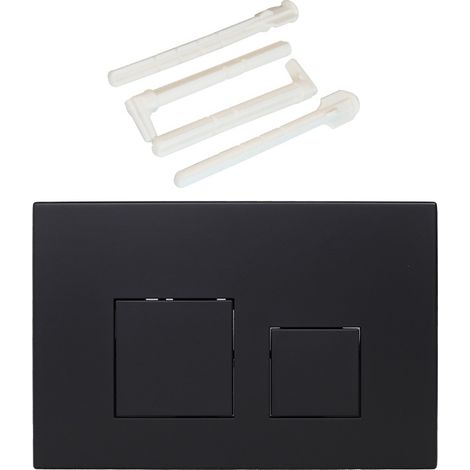 Plaque de commande WC suspendu – Compatible Geberit Sigma 20, UP300 & UP320 – Plaque de déclenchement Geberit pour chasse d’eau double, silencieuse, durable et économe en eau – 1 pièceNoir (1/5)