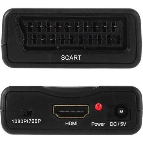 Adaptateur HDMI - STRAßE TECH - Convertisseur Péritel vers HDMI - 1080P - Noir - Audio/Vidéo (1/3)