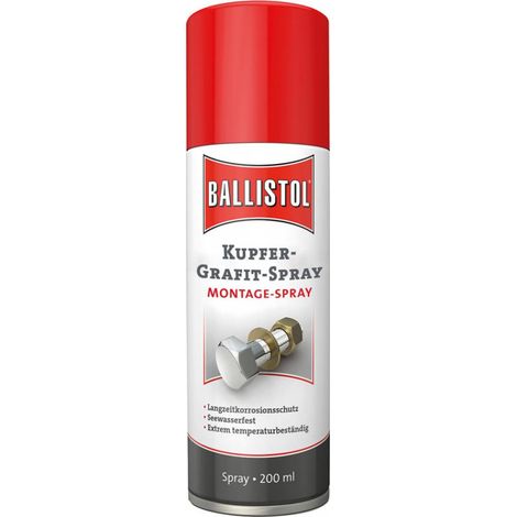 Cuivre-graphite-spray BALLISTOL spray-montage, bombe aérosol 200ml (1/3)