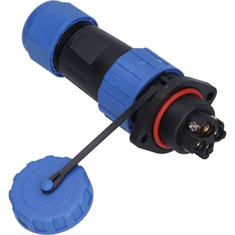 Connecteur d'alimentation aéronautique étanche IP68, bride de connexion pour prise et fiche, 250 V, 6-12 mm, LP20 (4 broches) (1/5)