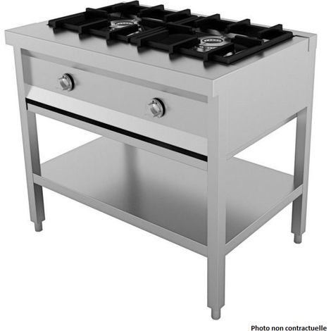 Piano de Cuisson Gaz sur Meuble Série 600 - 1 à 5 Brûleurs - Combisteel