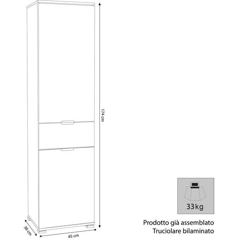 PIPPO - armadio con 2 ante e un cassetto