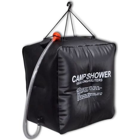 Douche solaire de 40 litres, idéale pour le camping et les voyages. (1/5)