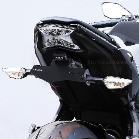 Support de plaque d'immatriculation Yvan pour Kawasaki Z650 Ninja (2017-2020) - Cadre et support de plaque d'immatriculation court - (1/5)