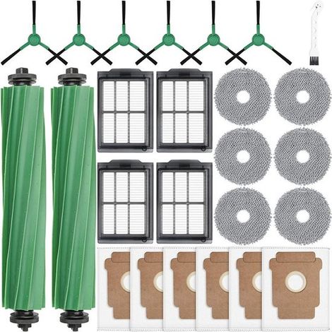 Per iRobot Roomba 405/505: filtro combinato, spazzola principale, spazzole laterali, materiali di consumo e sacchetti per la polvere. (1/4)