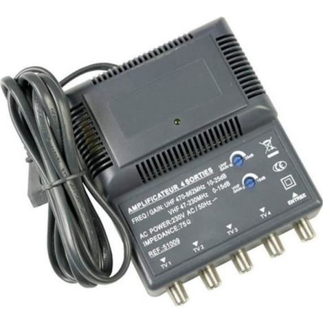 amplificateur TNT ARMED 4 OUTPUTS amplificateur intérieur antenne tv 220V