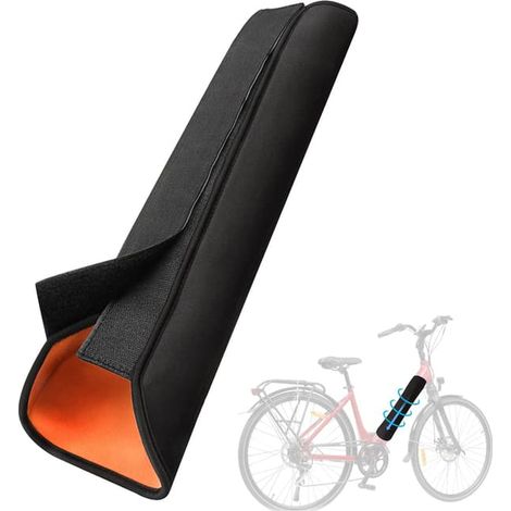 Housse de batterie pour vélo électrique, étui de protection pour batterie de vélo (sans protection), circonférence de 28 à 34 cm, accessoires pour vélo électrique, orange (1/5)