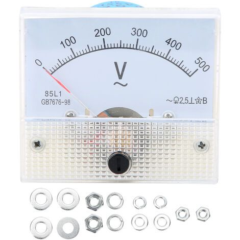 Voltímetro de aguja 85L1 AC0-500V con cabezal de CA, herramienta de medición de voltaje eléctrico (1/5)