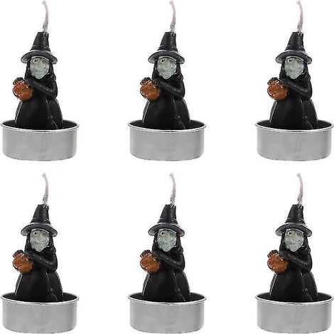 6 Stück Hexenwachsfiguren für Halloween-Dekorationen