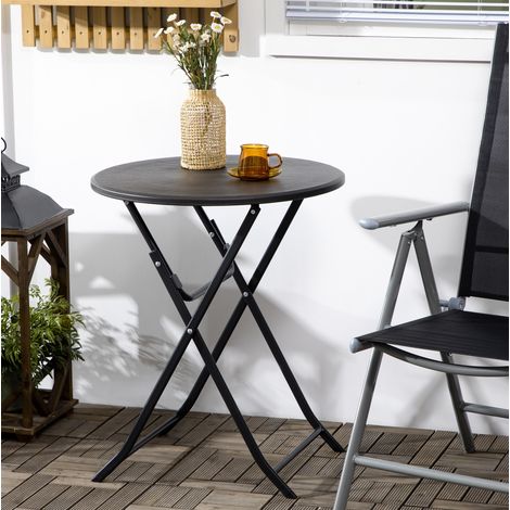 tavolo pranzo 60 cm pieghevole effetto legno OKMYHOME (1/3)