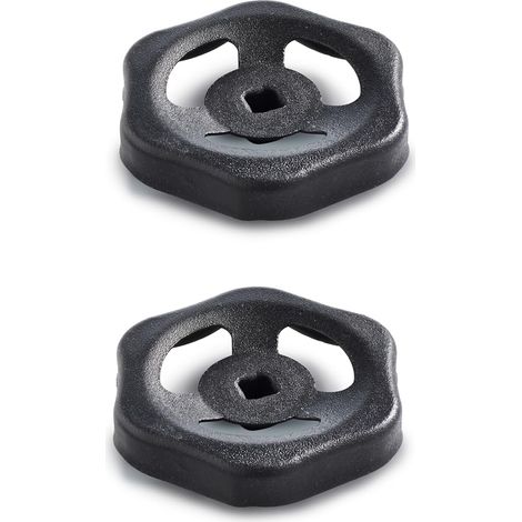 Ganter Normelemente, GN 227.6-ST-50-V6-SW Lot de 2 roues de soupape en tôle avec poignée d'arrêt Diamètre 50 mm Carré V6 (1/3)