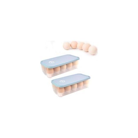 2er-Set Eierkartons, je 10 Eier mit Deckel, Eieraufbewahrungsboxen, Eieraufbewahrung für den Kühlschrank, Eierbehälter für den Kühlschrank, Eiertransportbox, Eierkarton aus Kunststoff (1/5)