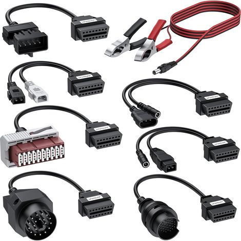 A Set of 8 Adapters Kit Diagnostic Adapter Cable Kit for Universal Auto Diagnostic Device OBD2 OBD1 Diagnostic Adapter Cable for AutoCom Delphi CDP DS150Er (1/5)