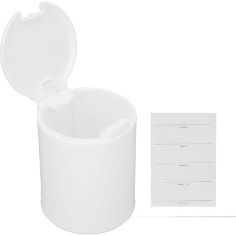 Porte-coton démontable avec couvercle à pression, boîte de rangement hermétique pour cotons, élastiques et accessoires (1/5)