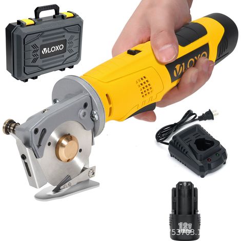 Ciseaux électriques rechargeables, coupe-tissu, modèle 70, lame ronde, batterie lithium-ion 12V 2.0Ah, coupe jusqu'à 25mm, série 1220 (1/5)