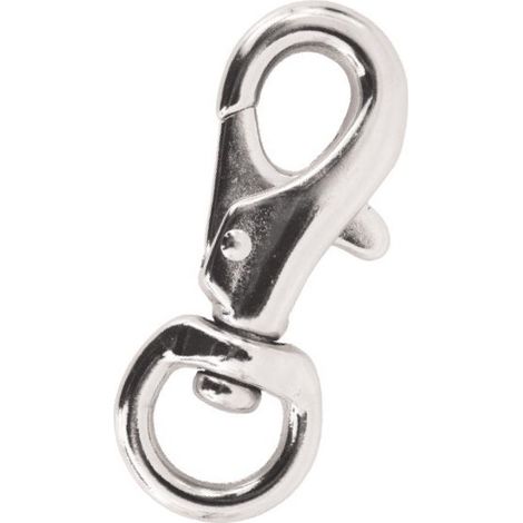 Mousqueton long avec ensemble chambre ronde, taille unique, couleur argent