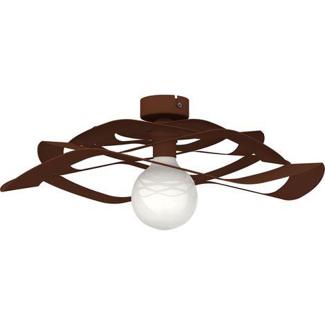 LUMICOM  KAMI Plafoniera, 1X E27, max 42W, metallo, marrone corten, D.60cm (1/2)