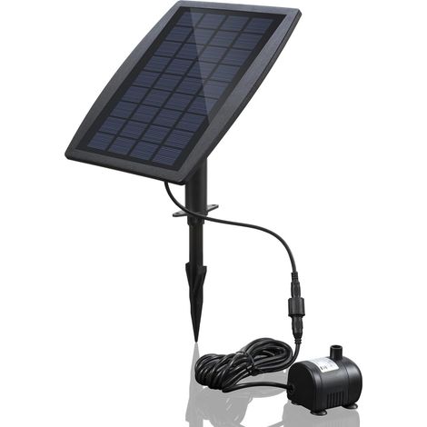 Pompe à fontaine solaire avec panneau 2,5 W pour fontaine à oiseaux pour terrasse, jardin, décoration d'aquarium MY04 (1/5)
