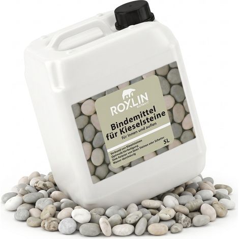 Roxlin Botanischer Kiesbinder Schotterbinder Stabilisator für Kies Schotter Mulch Splitt Gartenweg Auffahrt Unkrautschutz – 5L