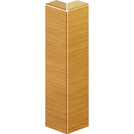 Ilcom angle extérieur FCL pour plinthe FC en acier inoxydable 100mm x 20mm x 10mm - Or satiné