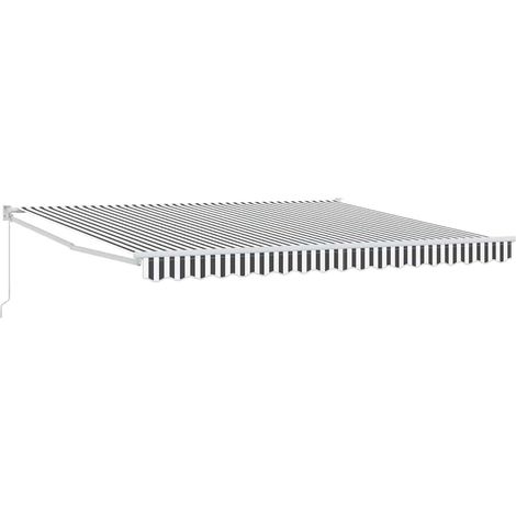 Maison Exclusive - Markise Einziehbar Anthrazit und Weiß 4x3 m St