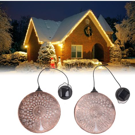 Luminaires décoratifs solaires pour cours, lanternes solaires LED, éclairages solaires pour cours, lustres paon (1/5)