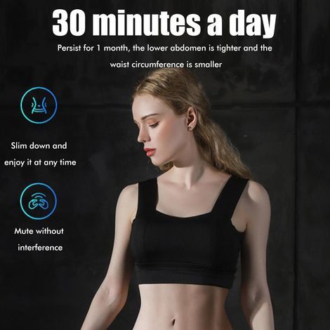 Ceinture abdominale électrostimulante pour muscler les abdominaux, stimulateur EMS ventre plat, équipement fitness maison et bureau. (1/5)