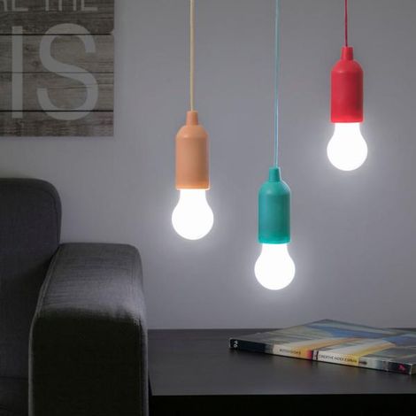 Bombillas Led portátil INNOVAGOODS c/cordón Innova ø 5,5 x h. 16,5 - (1/5)