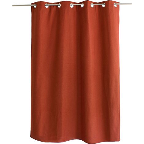 Rideau thermique FJORD 140 x 180 cm – Toile polyester – Doublure polaire noire - 140x180cm - Terre cuite